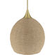 Keira 1 Light 16 inch Satin Brass Pendant Ceiling Light in Natural Rope