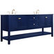 Metropolis 72 X 22 X 34 inch Blue Vanity Sink Set