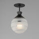 Copacabana 1 Light 7.75 inch Black Semi-Flush Mount Ceiling Light