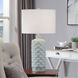 Bedok 30 inch 150.00 watt Light Blue Table Lamp Portable Light
