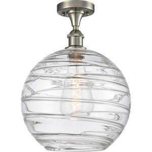 Ballston X-Large Deco Swirl LED 12 inch Brushed Satin Nickel Semi-Flush Mount Ceiling Light, Ballston