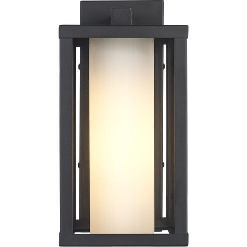 Adler 1 Light 12 inch Black Outdoor Wall Light