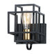 Liner 1 Light 7 inch Black/Satin Brass Wall Sconce Wall Light