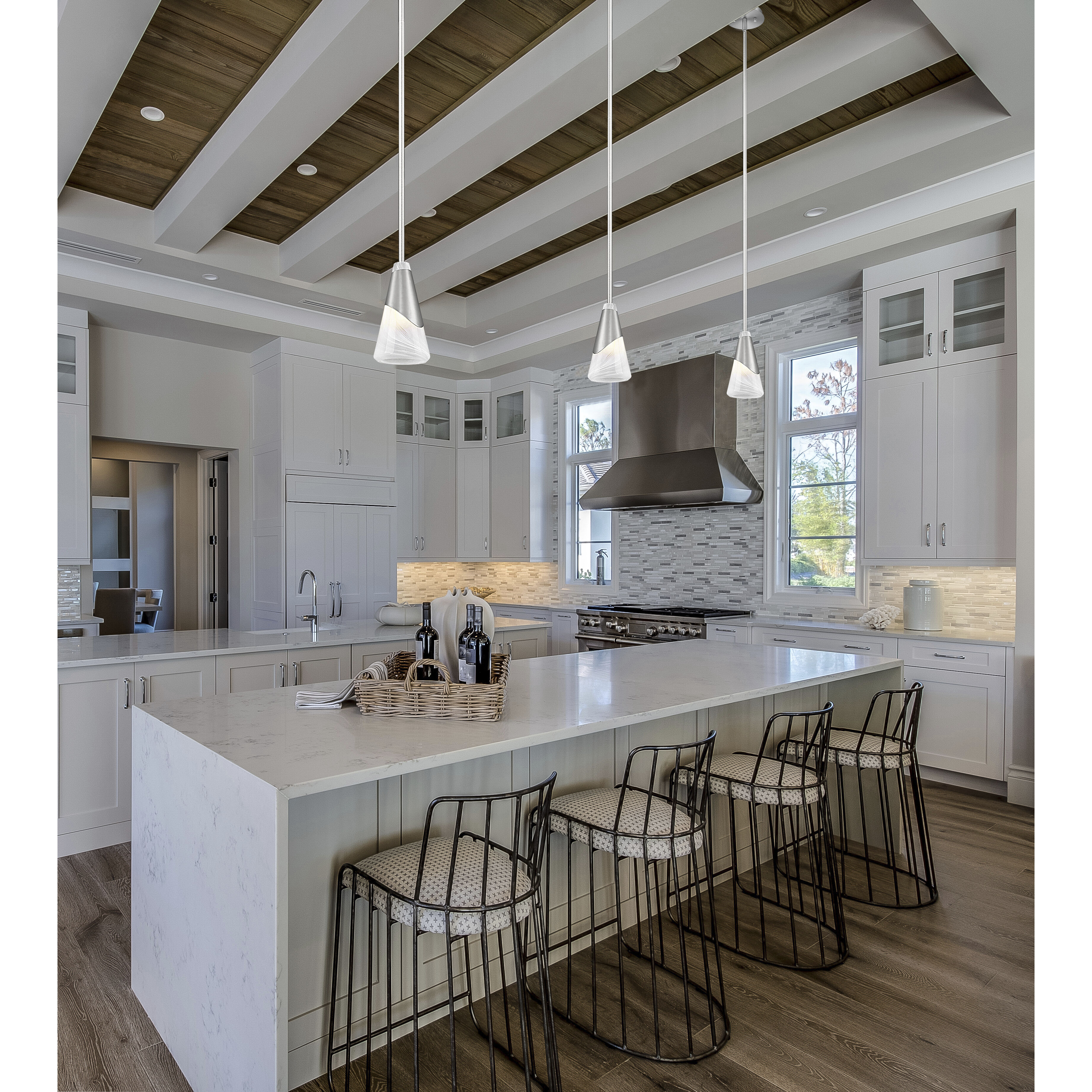 Aimie 1 Light 6 inch Brushed Nickel Pendant Ceiling Light