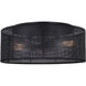 Bellamy 3 Light 16.25 inch Black Flush Mount Ceiling Light in Black Faux Rattan