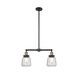 Franklin Restoration Chatham 2 Light 21 inch Black Antique Brass Chandelier Ceiling Light in Clear Glass, Franklin Restoration