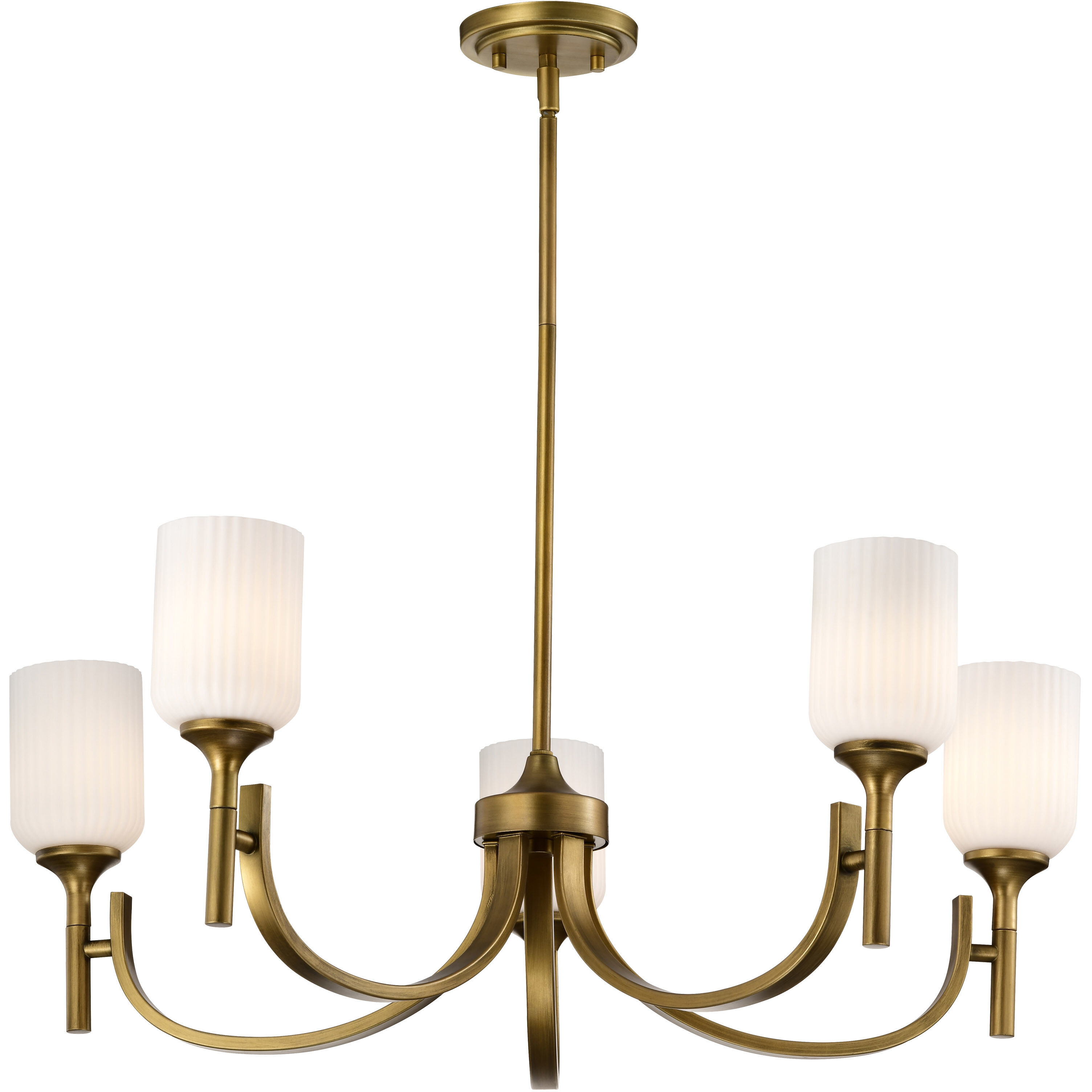 Solara 30 inch Natural Brass Chandelier Ceiling Light