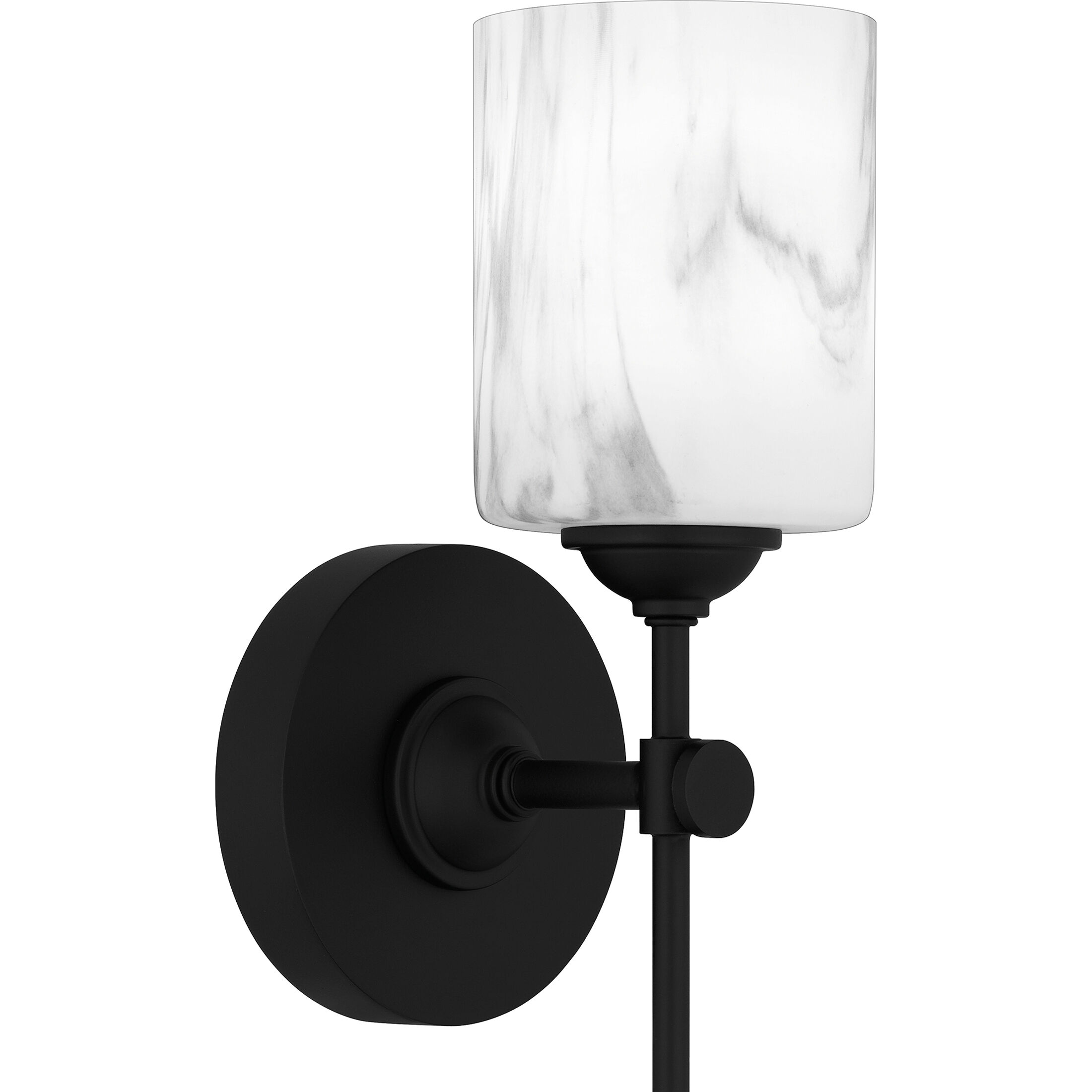Aria 1 Light 6 inch Matte Black Bath Light Wall Light