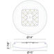 Alexandre LED 15 inch White Flush Mount Ceiling Light