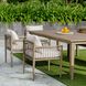 Borneo Weathered Dark Gray and Oyster White Outdoor Dining Chair