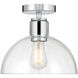 Knightsdale 1 Light 10 inch Chrome Semi-Flush Mount Ceiling Light