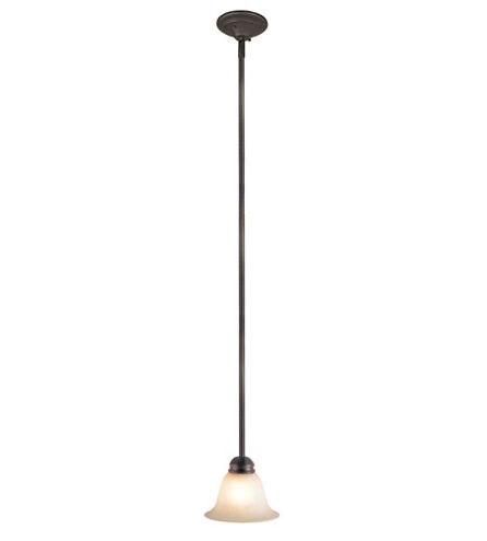 Victorian Tea Glass 1 Light 7 inch Rubbed Oil Bronze Mini-Pendant Ceiling Light