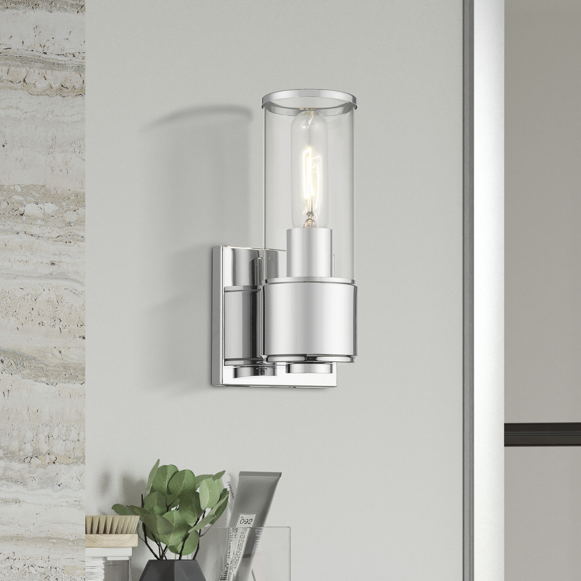 Quincy 1 Light 4.75 inch Polished Chrome ADA Wall Sconce Wall Light