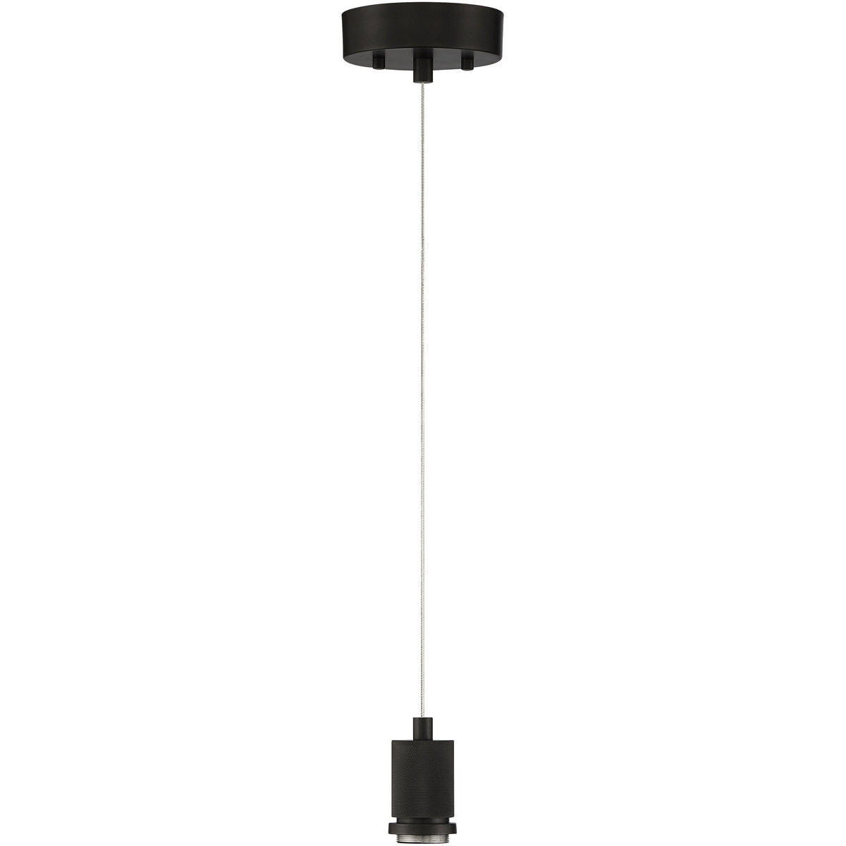 Port Nine LED 9 inch Matte Black Pendant Ceiling Light in Seeded