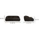 Amelia Brown Modular Sectional in Dark Brown, Double Chaise