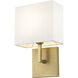 Saxon 1 Light 7 inch Rubbed Brass Wall Sconce Wall Light