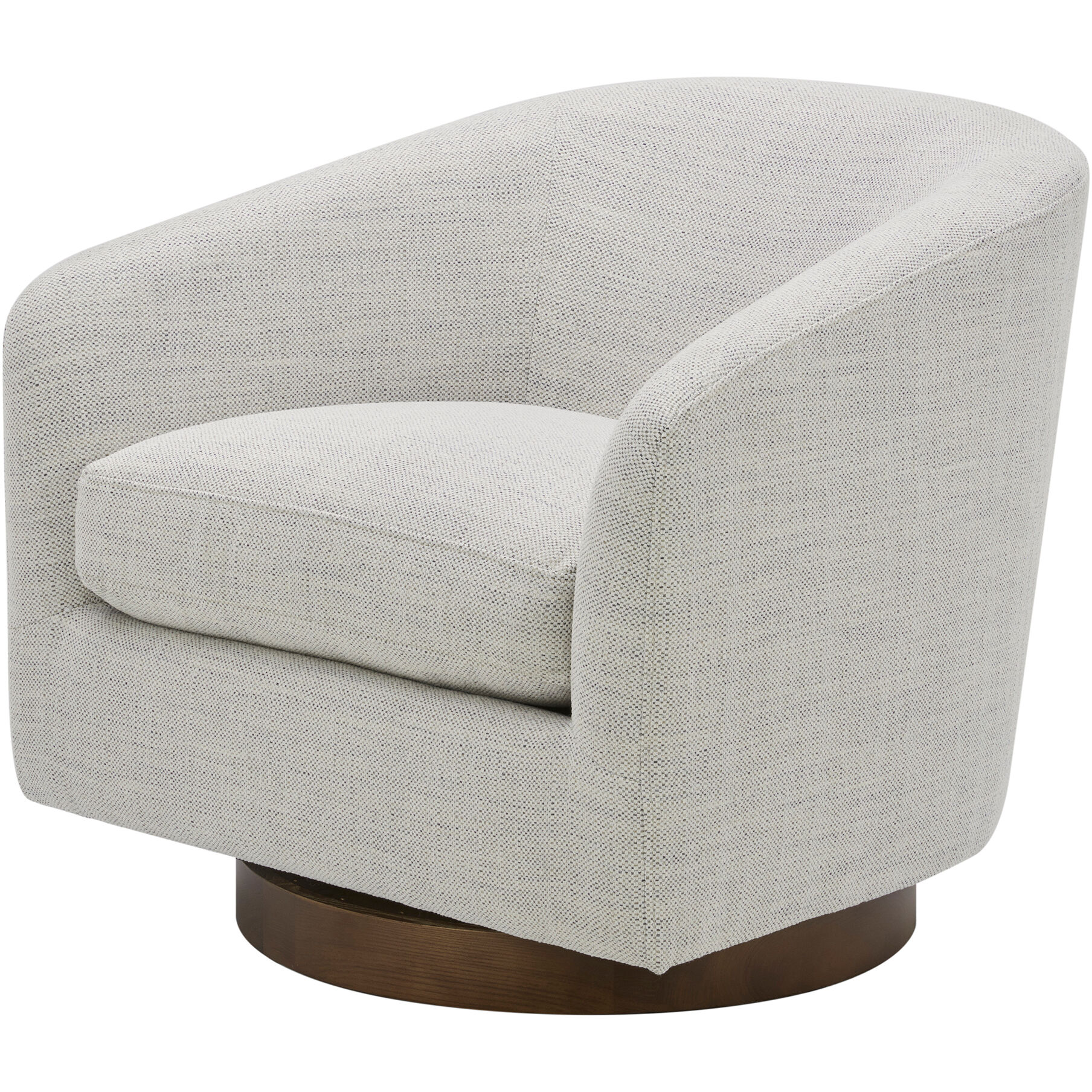 Oscy White Swivel Chair