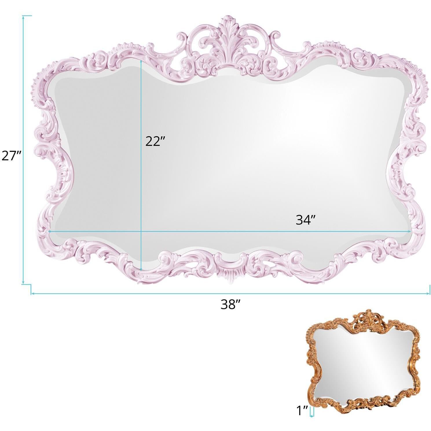 Talida 38 X 27 inch Lilac Mirror