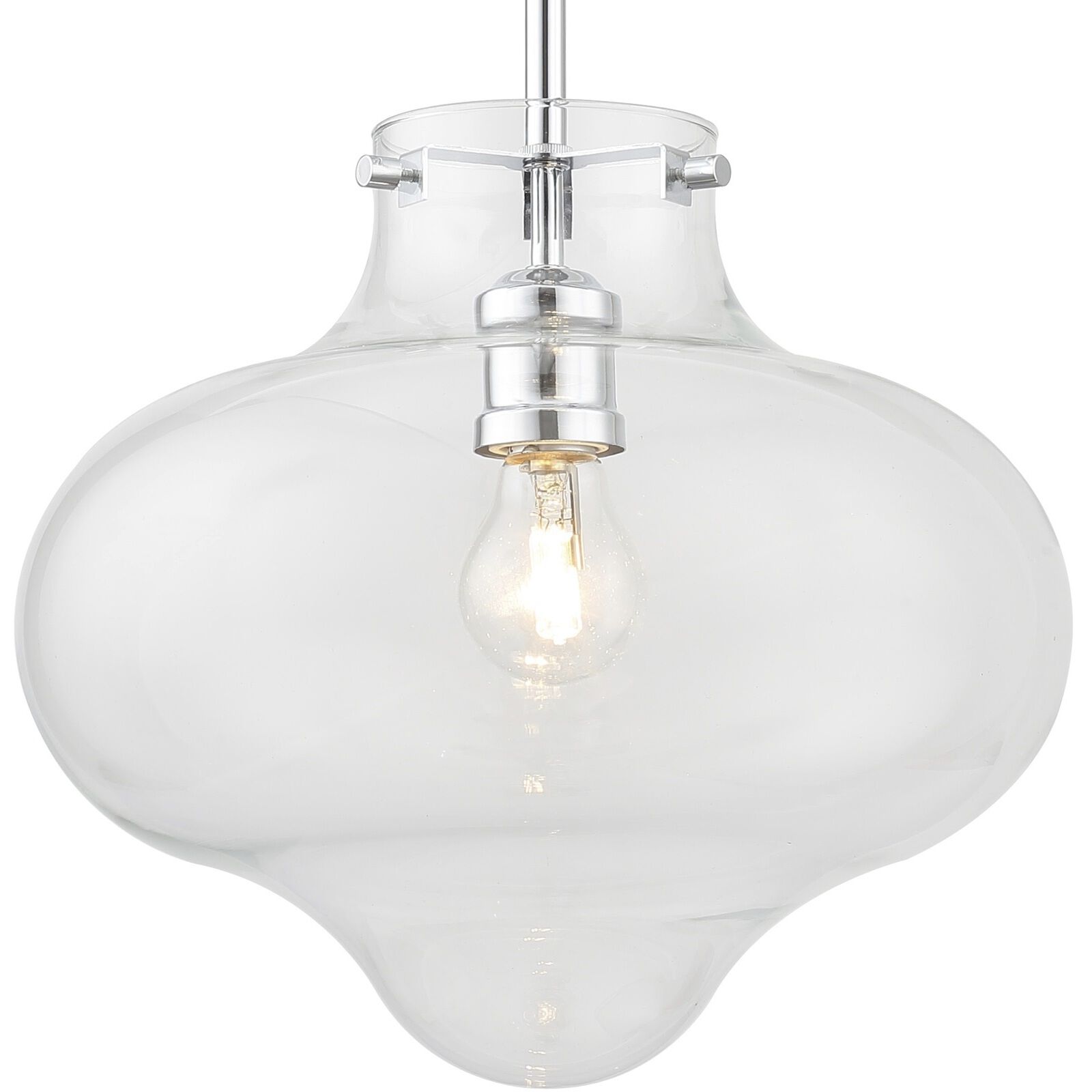 Cate 1 Light 12 inch Chrome Pendant Ceiling Light