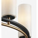 Fusion Collection - Tilburg Family 6 Light 26.5 inch Matte Black and Brass and Opal Chandelier Ceiling Light in 26.5" D x 26.5" W x 17" H, EVOLV