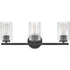 Leta 3 Light 22.75 inch Black Bath Light Wall Light