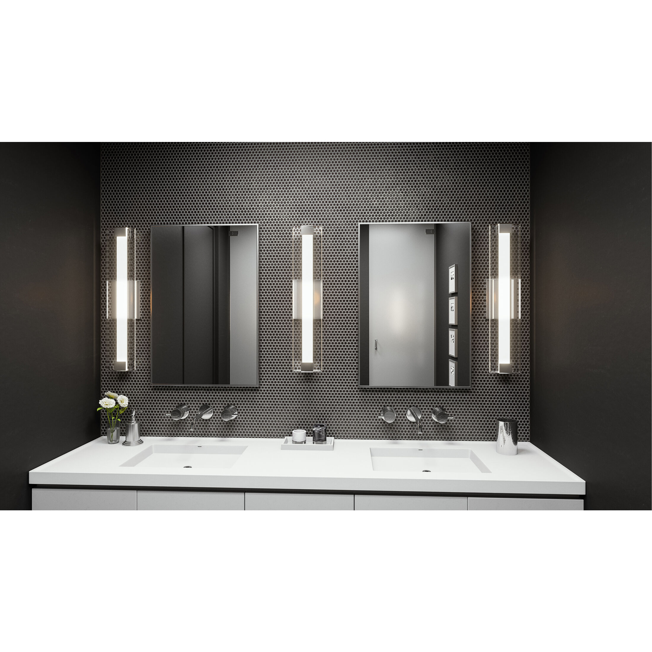 Quoizel PCSO8525C Salon LED 25 inch Polished Chrome Bath Light Wall Light