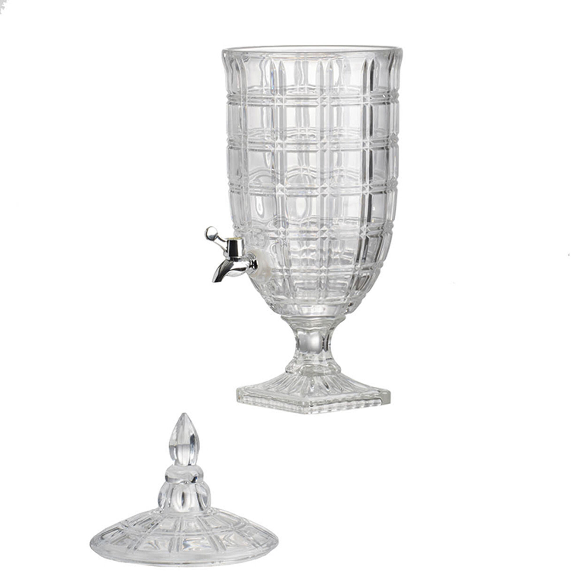 Anita Clear and Polished Silver Drink Dispenser