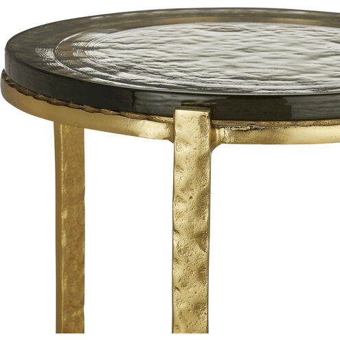 Acea 15 inch Gold/Clear Accent Table