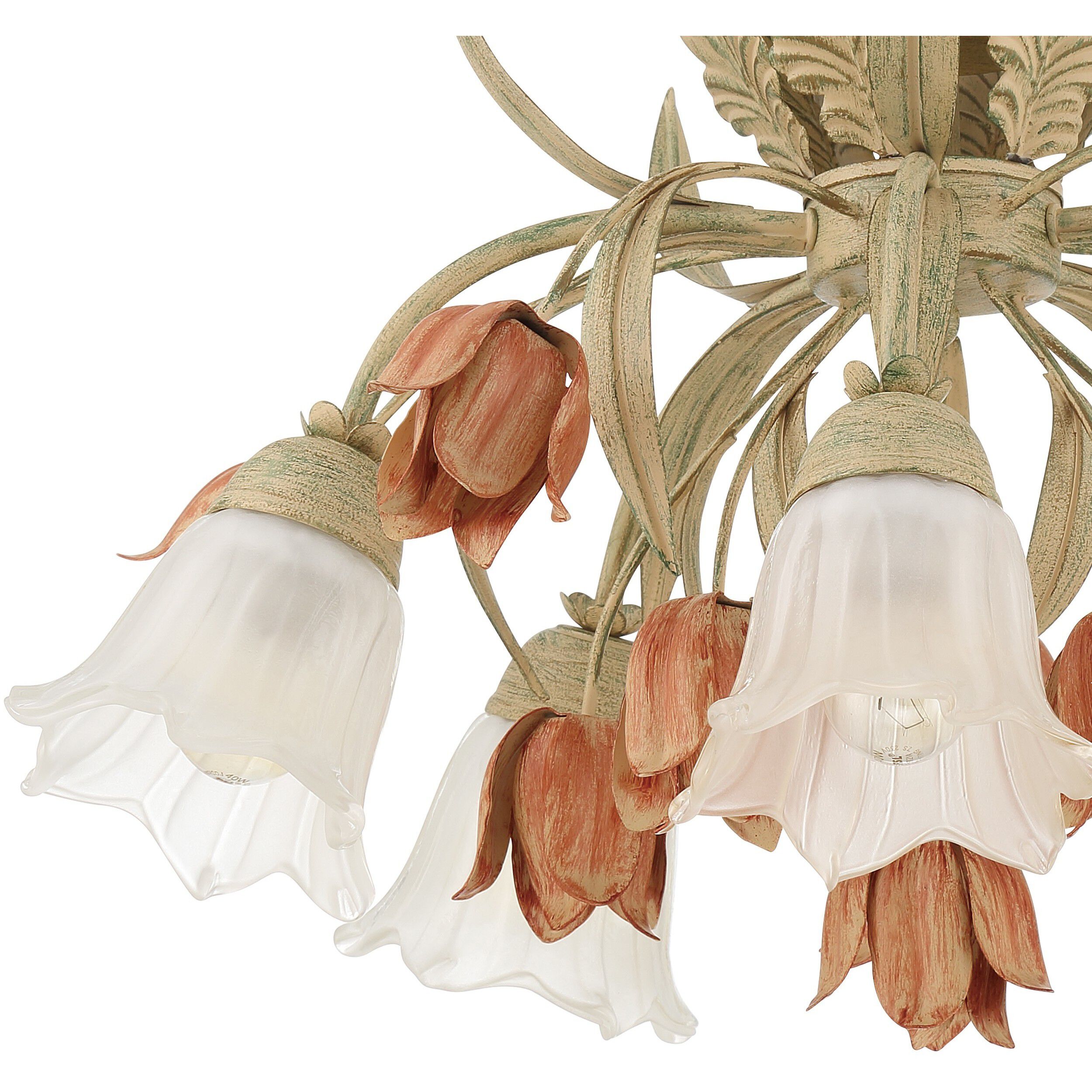 Southport 5 Light 22 inch Sage Rose Semi Flush Ceiling Light