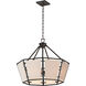 Montauk 4 Light 24 inch Black Chandelier Ceiling Light