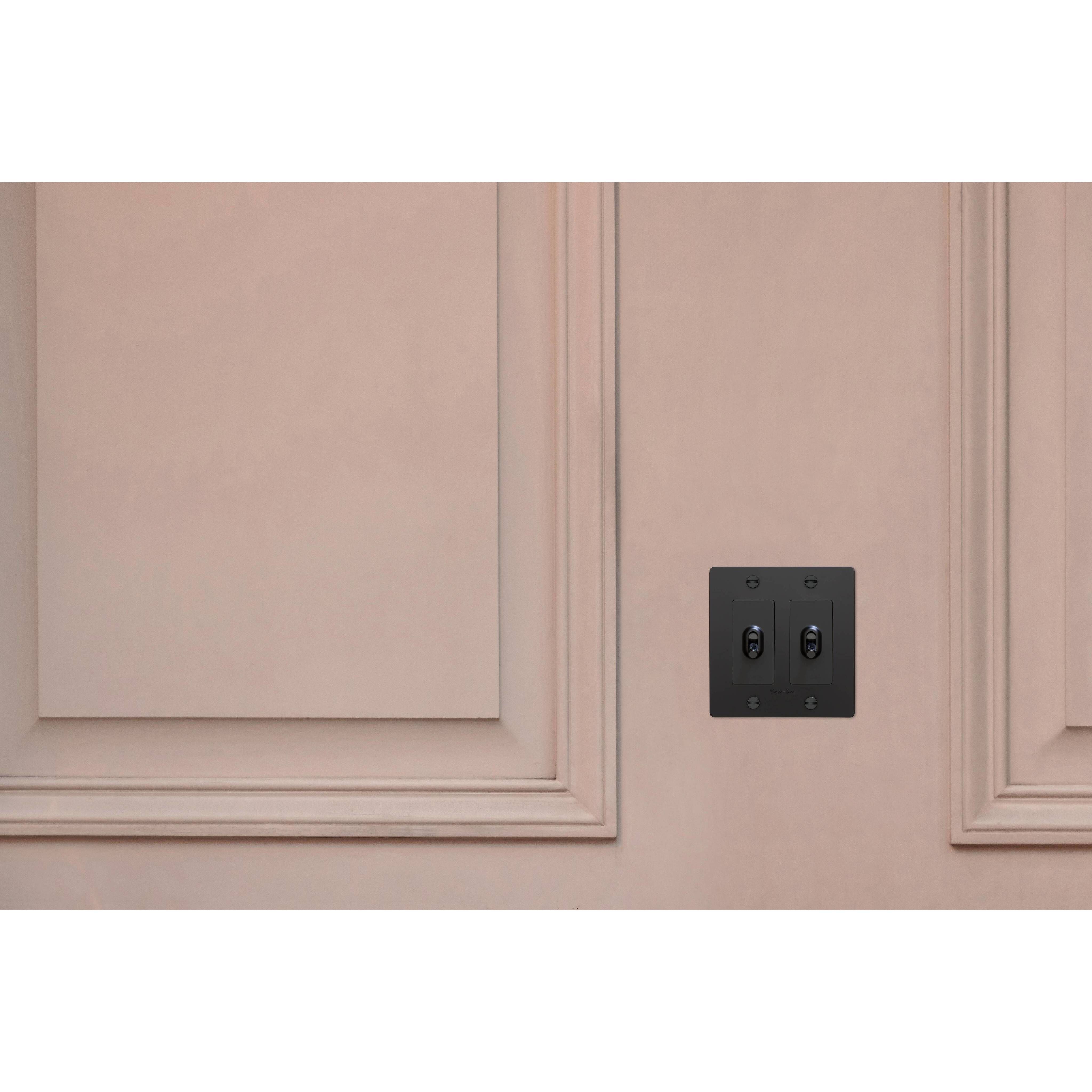 2G Toggle 120-277 Black Light Switch