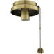 Fitters 1 Light Antique Brass Fan Light