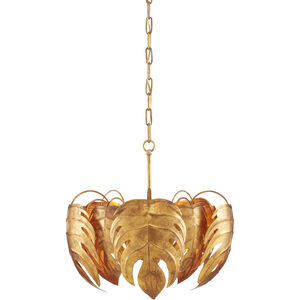 Irvin 1 Light 19 inch Vintage Gold Pendant Ceiling Light, Convertible to Semi-Flush
