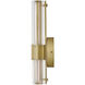 Georgette LED 5.25 inch Lacquered Brass Bath Light Wall Light