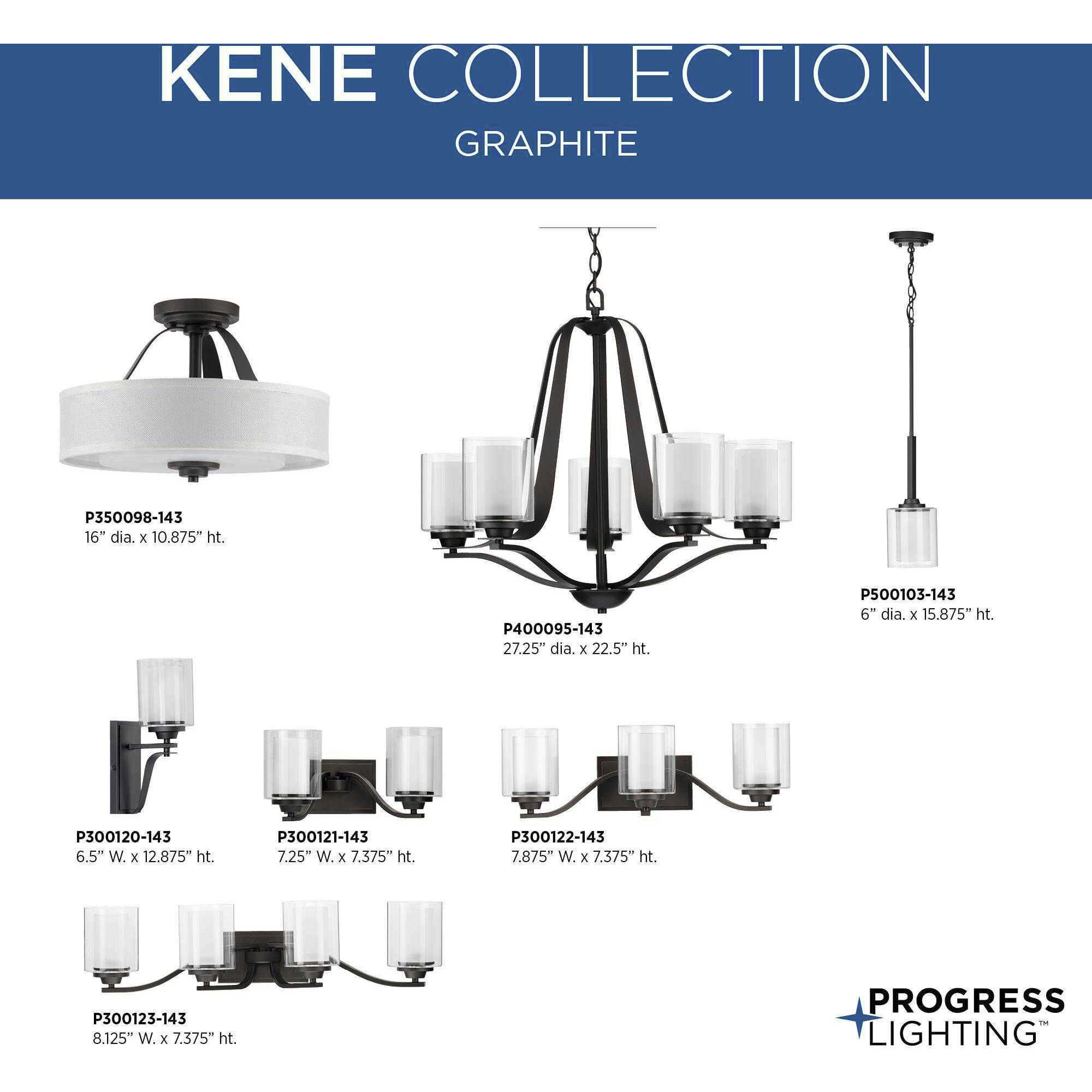 Kene 1 Light 6 inch Graphite Mini-Pendant Ceiling Light