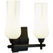 Fleur 2 Light 14.75 inch Chrome with Matte Opal Vanity Light Wall Light