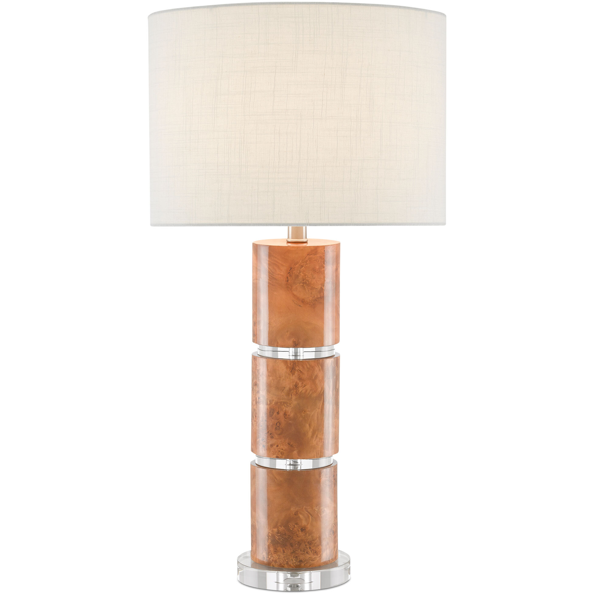 Birdseye 29.5 inch 150 watt Birdseye Maple Veneer Table Lamp Portable Light
