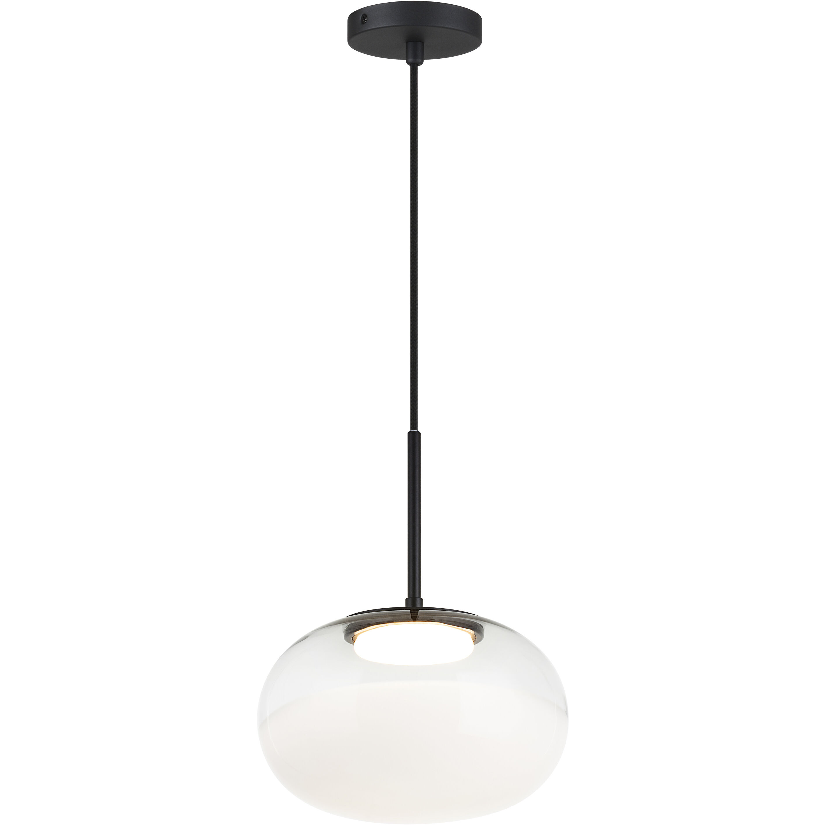 Jayce LED 11 inch Matte Black Pendant Ceiling Light in Matte Black with White