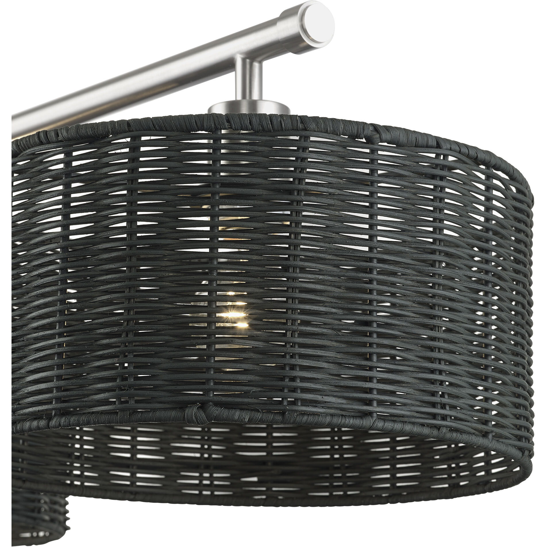 Weavington 3 Light 46 inch Brushed Nickel Linear Chandelier Ceiling Light, Extra Large