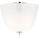 AERIN Brisa LED 14 inch Polished Nickel Semi-Flush Mount Ceiling Light