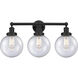 Beacon 3 Light 24.5 inch Matte Black Bath Vanity Light Wall Light