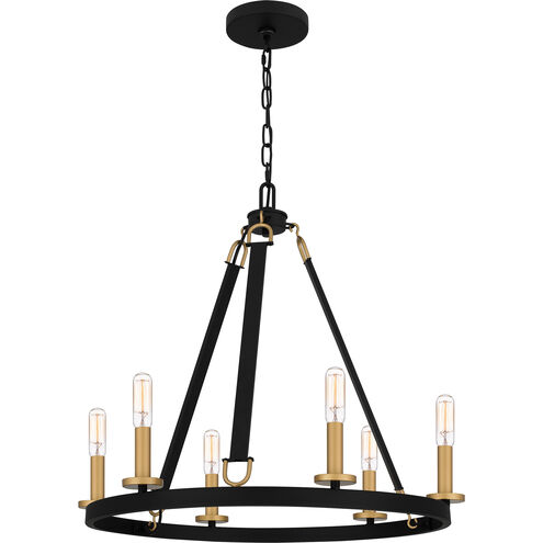 Graylyn 6 Light 24 inch Matte Black Chandelier Ceiling Light