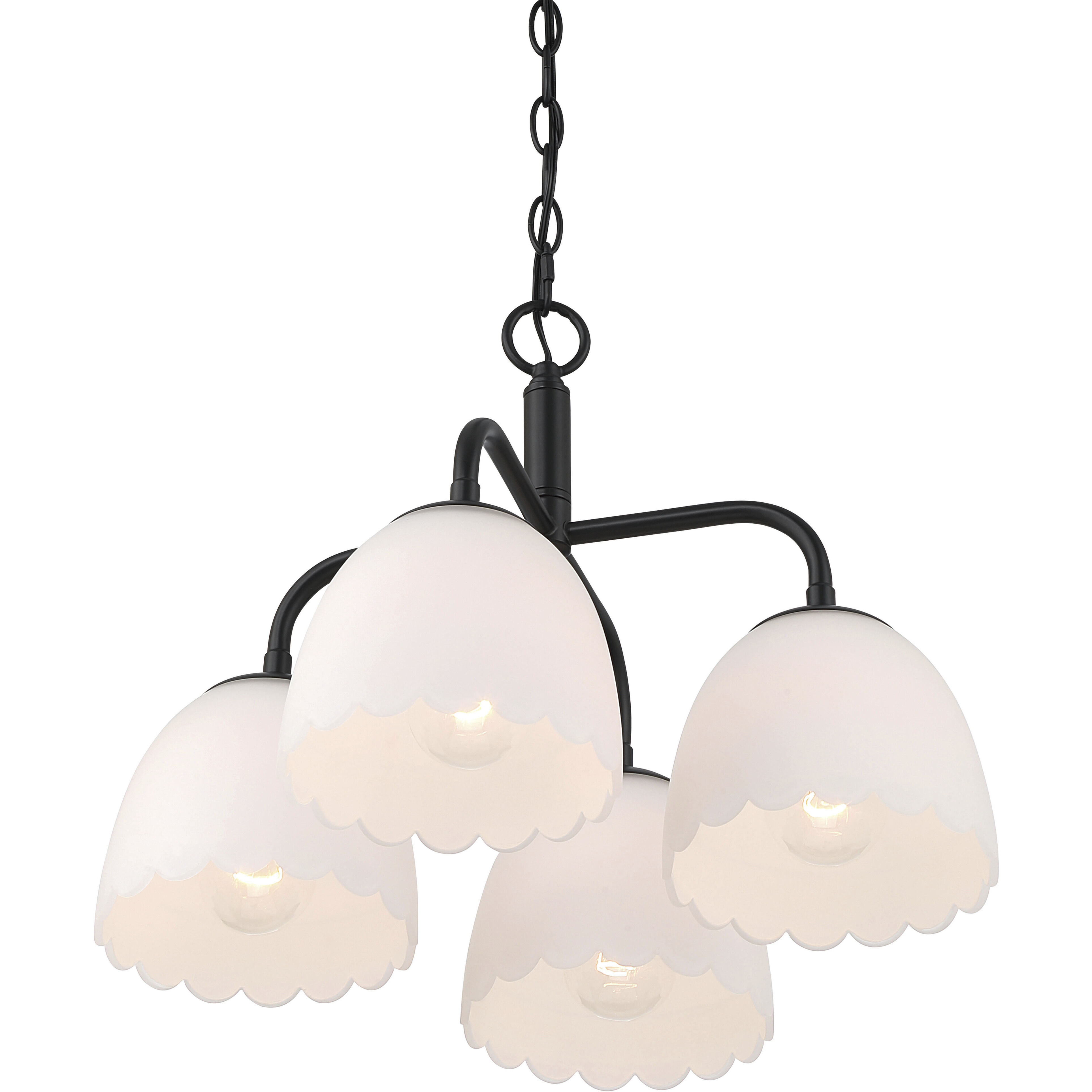 Dorinda 4 Light 18 inch Matte Black Pendant Ceiling Light