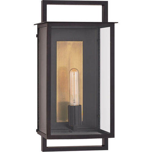 Ian K. Fowler Halle 1 Light 18 inch Aged Iron Outdoor Wall Lantern, Medium