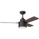 Jovie 44 LED 44 inch Midnight Black with Midnight Black/American Walnut reversible blades Indoor/Outdoor Ceiling Fan
