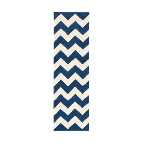 Transit 96 X 27 inch Navy Indoor Runner, Runner
