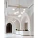 Fusion Collection - Noho Family 9 Light 32 inch Brushed Brass and Etched Opal Chandelier Ceiling Light in 32" D x 32" W x 35" H, EVOLV