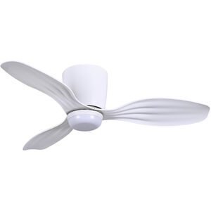 Ventiara 36 inch Flat White Flush Mount Indoor/Outdoor Ceiling Fan