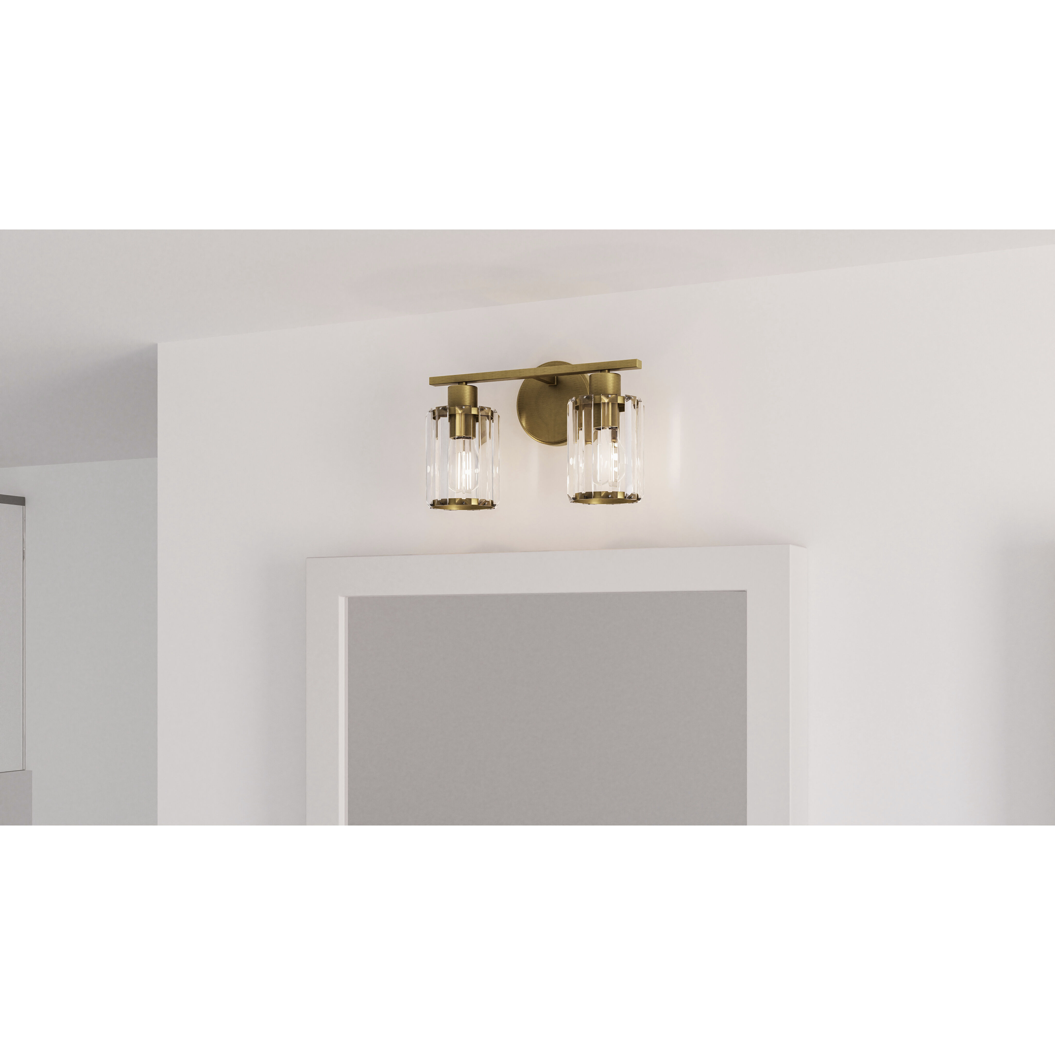 Isla 2 Light 13 inch Weathered Brass Bath Light Wall Light