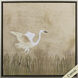 Egret Alighting Neutral and Green and Brown Canvas